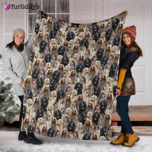 Dog Blanket Dog Face Blanket Dog Throw Blanket Afghan Hound Full Face Blanket Furlidays 3