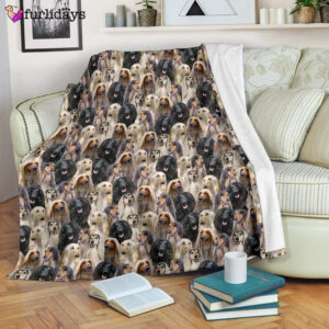 Dog Blanket Dog Face Blanket Dog Throw Blanket Afghan Hound Full Face Blanket Furlidays 7