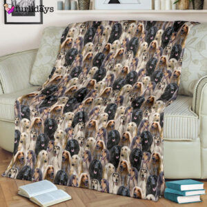 Dog Blanket Dog Face Blanket Dog Throw Blanket Afghan Hound Full Face Blanket Furlidays 8