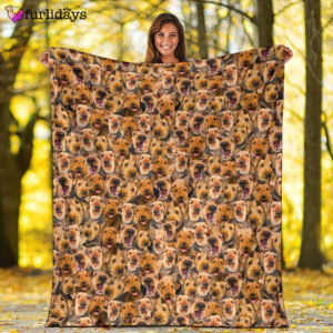Dog Blanket Dog Face Blanket Dog Throw Blanket Airedale Terrier Full Face Blanket Furlidays 2