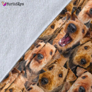 Dog Blanket Dog Face Blanket Dog Throw Blanket Airedale Terrier Full Face Blanket Furlidays 5