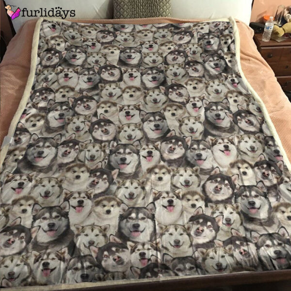 Dog Blanket – Dog Face Blanket – Dog Throw Blanket – Alaskan Full Face Blanket – Furlidays
