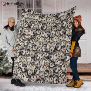 Dog Blanket Dog Face Blanket Dog Throw Blanket Alaskan Full Face Blanket Furlidays 3