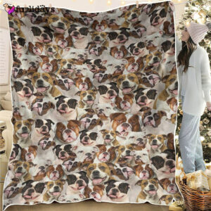Dog Blanket Dog Face Blanket Dog Throw Blanket American Bulldog 1 Full Face Blanket Furlidays 6