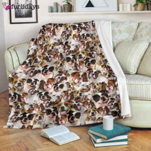 Dog Blanket Dog Face Blanket Dog Throw Blanket American Bulldog 1 Full Face Blanket Furlidays 7