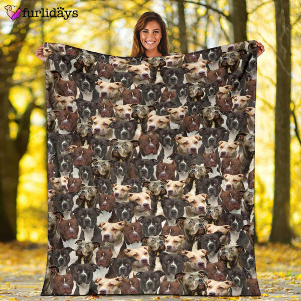 Dog Blanket – Dog Face Blanket – Dog Throw Blanket – American Pit Bull Terrier Full Face Blanket – Furlidays