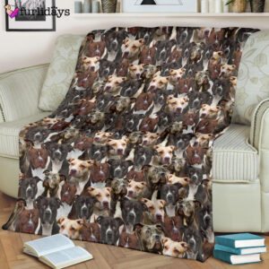 Dog Blanket Dog Face Blanket Dog Throw Blanket American Pit Bull Terrier Full Face Blanket Furlidays 8