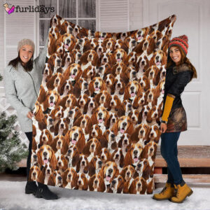 Dog Blanket Dog Face Blanket Dog Throw Blanket Basset Hound Full Face Blanket Furlidays 3