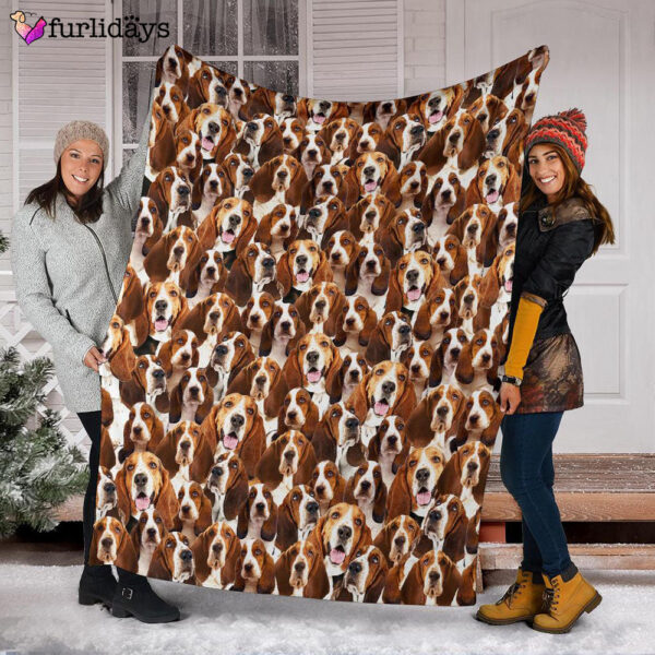 Dog Blanket – Dog Face Blanket – Dog Throw Blanket – Basset Hound Full Face Blanket – Furlidays