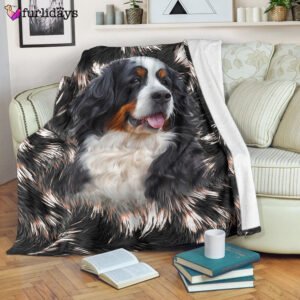 Dog Blanket Dog Face Blanket Dog Throw Blanket Bernese Mountain Blanket Furlidays 3