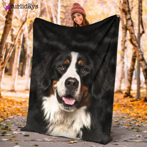 Dog Blanket Dog Face Blanket Dog Throw Blanket Bernese Mountain Dog 2 Face Hair Blanket Furlidays 10