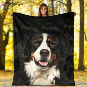 Dog Blanket Dog Face Blanket Dog Throw Blanket Bernese Mountain Dog 2 Face Hair Blanket Furlidays 2