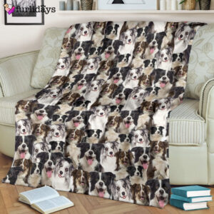 Dog Blanket Dog Face Blanket Dog Throw Blanket Border Collie Blanket Furlidays 4
