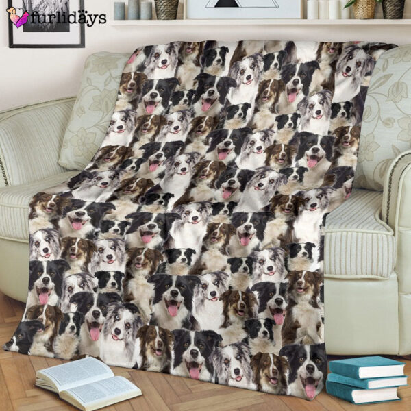 Dog Blanket – Dog Face Blanket – Dog Throw Blanket – Border Collie  Blanket – Furlidays