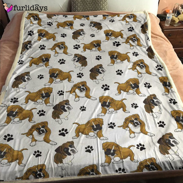 Dog Blanket – Dog Face Blanket – Dog Throw Blanket – Boxer Paw Blanket – Furlidays