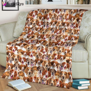 Dog Blanket Dog Face Blanket Dog Throw Blanket Brittany Full Face Blanket Furlidays 8