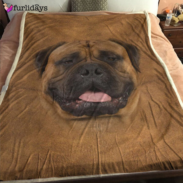 Dog Blanket – Dog Face Blanket – Dog Throw Blanket – Bullmastiff Face Hair Blanket – Furlidays