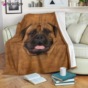 Dog Blanket Dog Face Blanket Dog Throw Blanket Bullmastiff Face Hair Blanket Furlidays 7