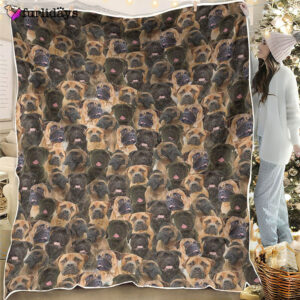 Dog Blanket Dog Face Blanket Dog Throw Blanket Bullmastiff Full Face Blanket Furlidays 1