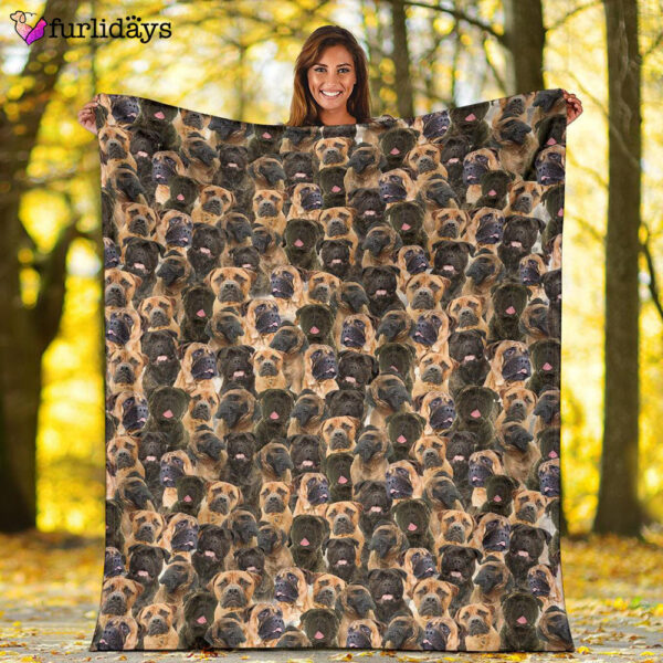 Dog Blanket – Dog Face Blanket – Dog Throw Blanket – Bullmastiff Full Face Blanket – Furlidays