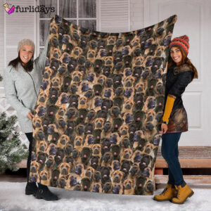 Dog Blanket Dog Face Blanket Dog Throw Blanket Bullmastiff Full Face Blanket Furlidays 3