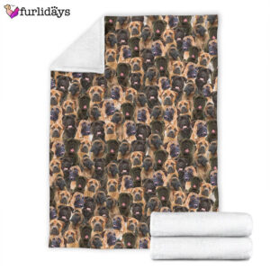 Dog Blanket Dog Face Blanket Dog Throw Blanket Bullmastiff Full Face Blanket Furlidays 4