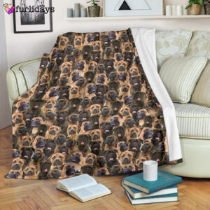 Dog Blanket Dog Face Blanket Dog Throw Blanket Bullmastiff Full Face Blanket Furlidays 7