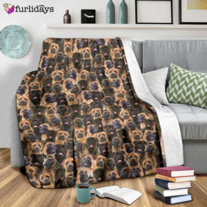 Dog Blanket Dog Face Blanket Dog Throw Blanket Bullmastiff Full Face Blanket Furlidays 9