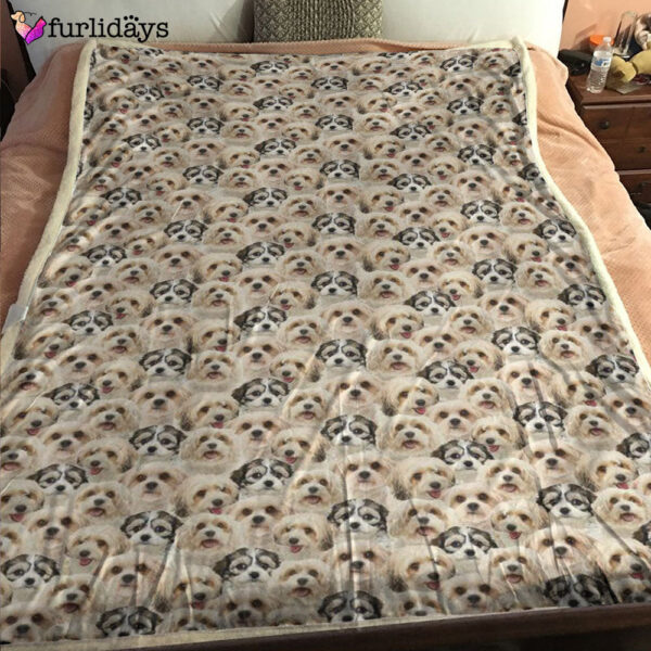 Dog Blanket – Dog Face Blanket – Dog Throw Blanket – Cavachon Full Face Blanket – Furlidays