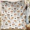 Dog Blanket – Dog Face Blanket – Dog Throw Blanket – Cavalier King Charles Spaniel Paw Blanket – Furlidays