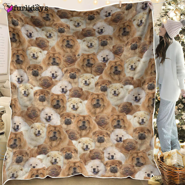 Dog Blanket – Dog Face Blanket – Dog Throw Blanket – Chow Chow Full Face Blanket – Furlidays
