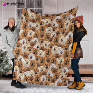 Dog Blanket Dog Face Blanket Dog Throw Blanket Chow Chow Full Face Blanket Furlidays 3