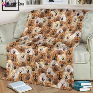 Dog Blanket Dog Face Blanket Dog Throw Blanket Chow Chow Full Face Blanket Furlidays 8
