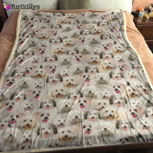 Dog Blanket Dog Face Blanket Dog Throw Blanket Coton De Tulear Full Face Blanket Furlidays 1