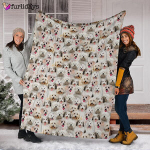 Dog Blanket Dog Face Blanket Dog Throw Blanket Coton De Tulear Full Face Blanket Furlidays 3
