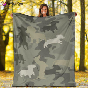 Dog Blanket Dog Face Blanket Dog Throw Blanket Dachshund Camo Blanket Furlidays 2