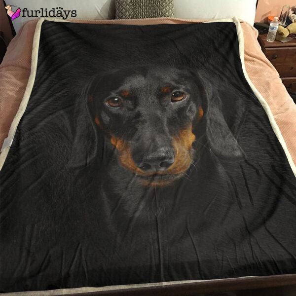 Dog Blanket – Dog Face Blanket – Dog Throw Blanket – Dachshund Face Hair Blanket – Furlidays