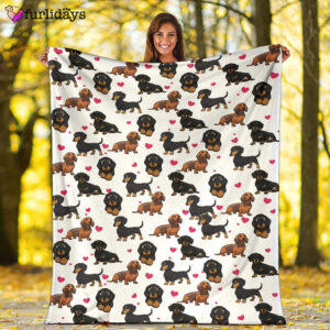 Dog Blanket Dog Face Blanket Dog Throw Blanket Dachshund Heart Blanket Furlidays 2