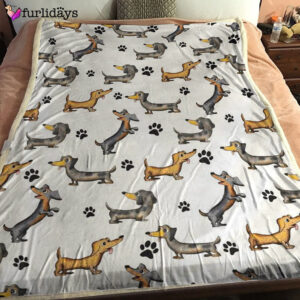 Dog Blanket Dog Face Blanket Dog Throw Blanket Dachshund Paw Blanket Furlidays 1