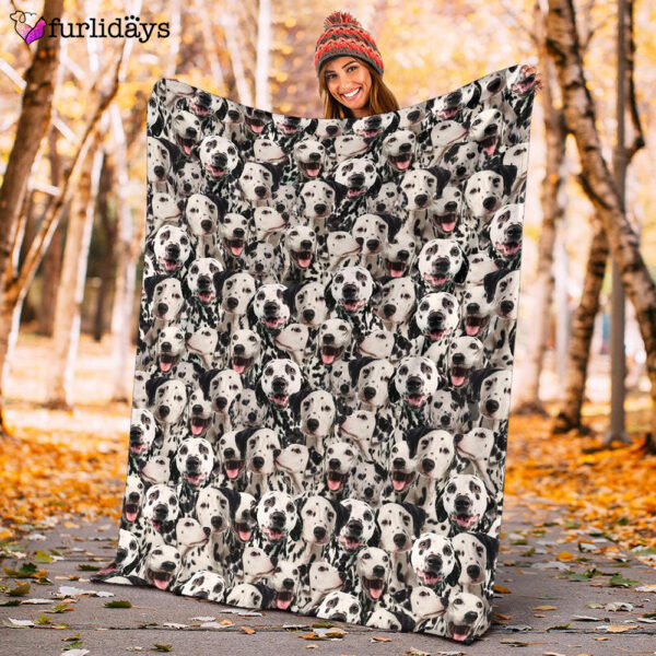 Dog Blanket – Dog Face Blanket – Dog Throw Blanket – Dalmatian Full Face Blanket – Furlidays