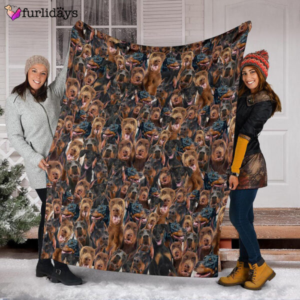 Dog Blanket – Dog Face Blanket – Dog Throw Blanket – Doberman Pinscher Full Face Blanket – Furlidays