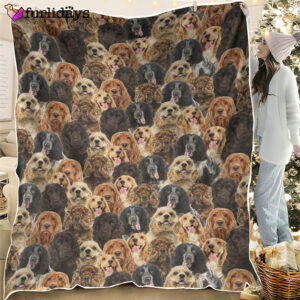 Dog Blanket Dog Face Blanket Dog Throw Blanket English Cocker Spaniel 2 Full Face Blanket Furlidays 1