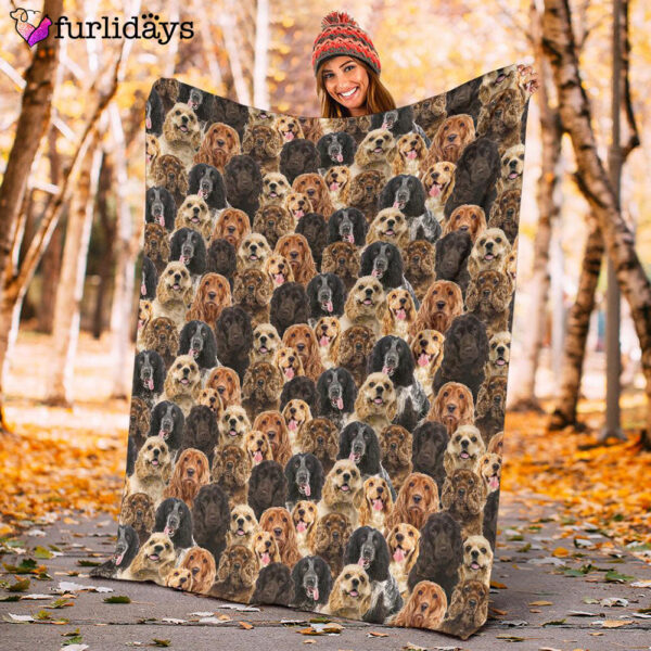 Dog Blanket – Dog Face Blanket – Dog Throw Blanket – English Cocker Spaniel 2 Full Face Blanket – Furlidays