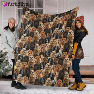Dog Blanket Dog Face Blanket Dog Throw Blanket English Cocker Spaniel 2 Full Face Blanket Furlidays 3