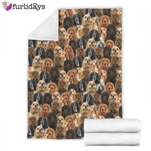 Dog Blanket Dog Face Blanket Dog Throw Blanket English Cocker Spaniel 2 Full Face Blanket Furlidays 4