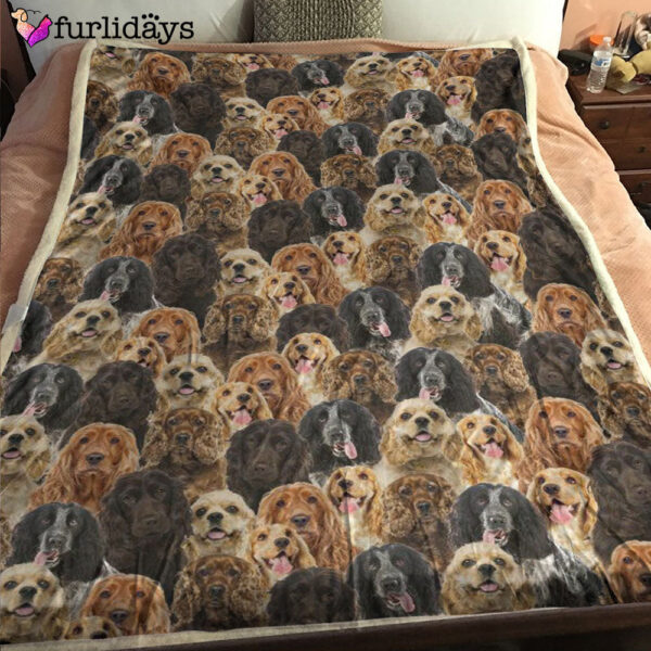 Dog Blanket – Dog Face Blanket – Dog Throw Blanket – English Cocker Spaniel 2 Full Face Blanket – Furlidays