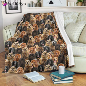 Dog Blanket Dog Face Blanket Dog Throw Blanket English Cocker Spaniel 2 Full Face Blanket Furlidays 7
