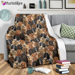 Dog Blanket Dog Face Blanket Dog Throw Blanket English Cocker Spaniel 2 Full Face Blanket Furlidays 9
