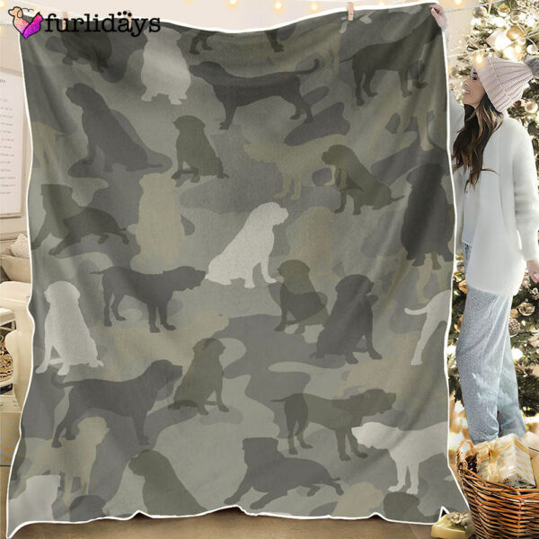 Dog Blanket – Dog Face Blanket – Dog Throw Blanket – English Mastiff Camo Blanket – Furlidays