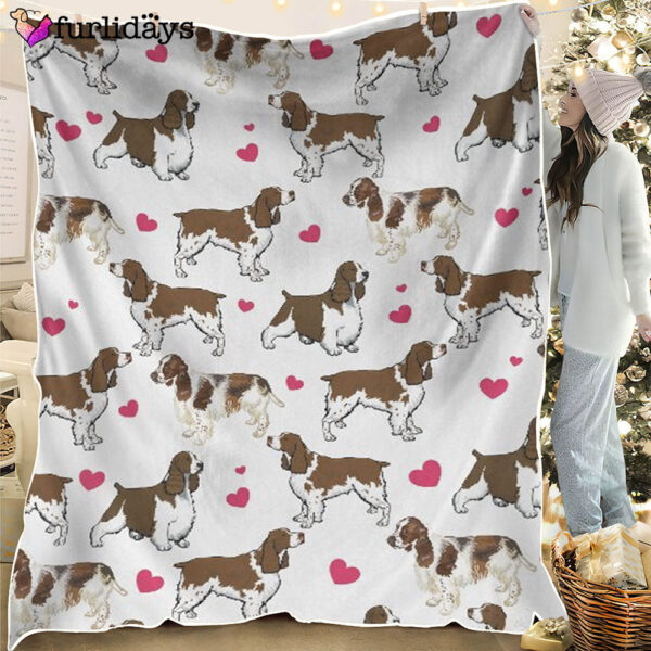 Dog Blanket – Dog Face Blanket – Dog Throw Blanket – English Springer Spaniel Heart Blanket – Furlidays